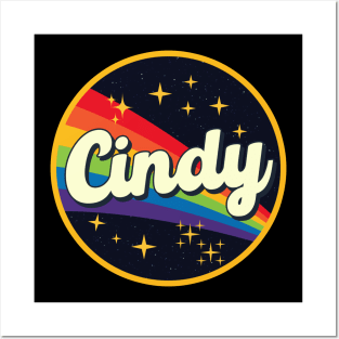 Cindy // Rainbow In Space Vintage Style Posters and Art